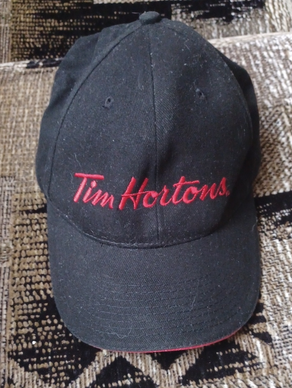 4/$60 Tim Hortons Sudbury Black Cap with Red Logo - Adult O/S
